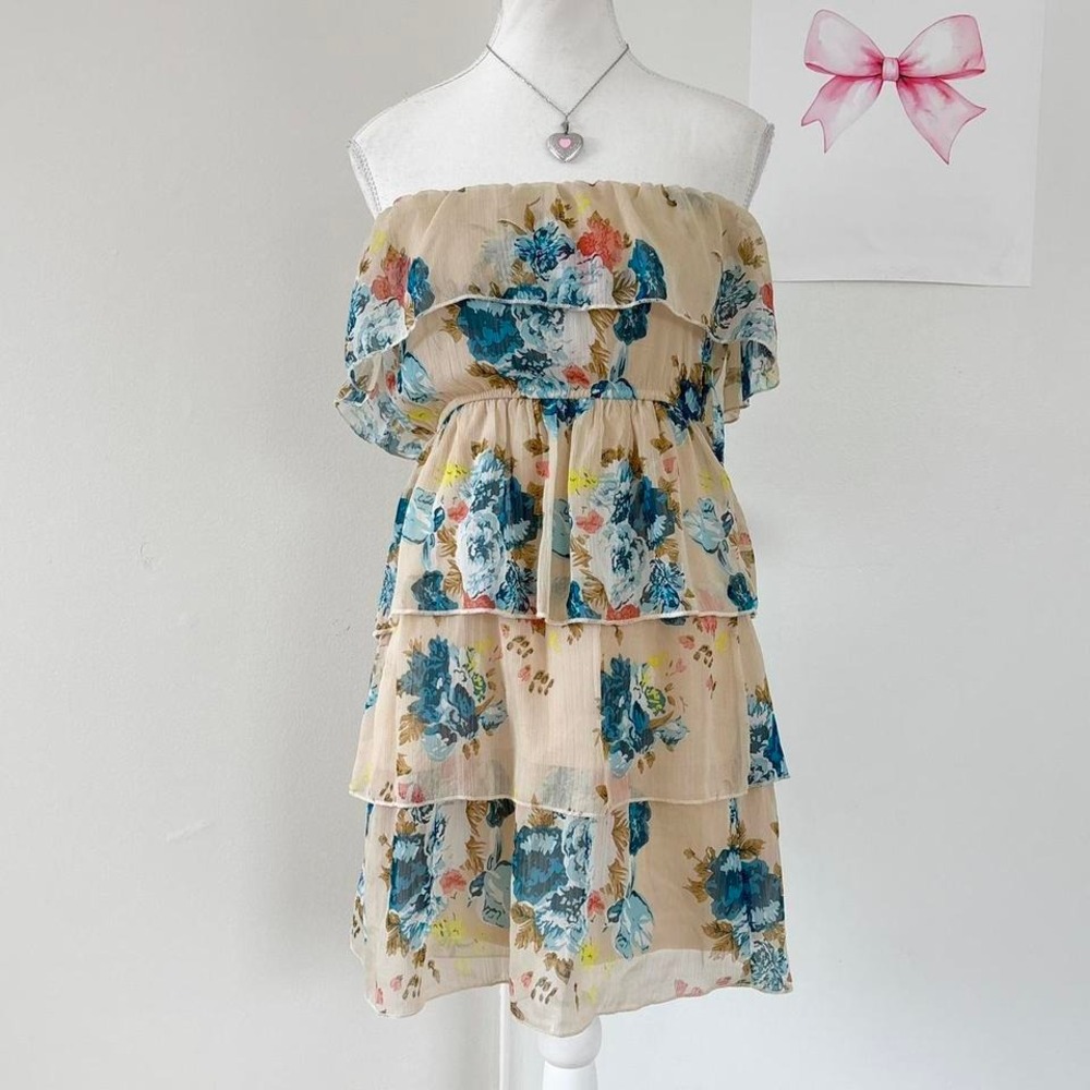 Perfect‎ Vintage Strapless Babydoll Mini Dress 🌸